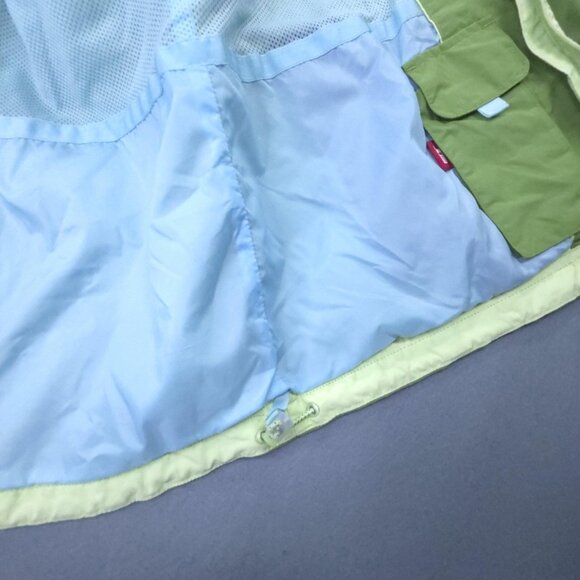 LL Bean Jacket Womens M Green Blue Zip Out Fleece Coat Liner Hooded Outdoors - Picture 13 of 16